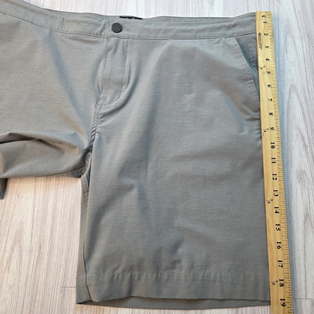 Faherty Shorts Men's 38 All Day Gray Chino‎ Active Casual Outdoor Drawstring